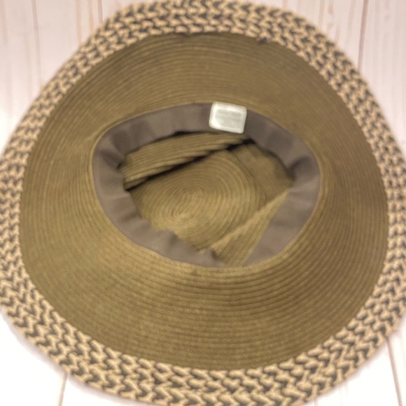 Karen Keith Wide Brim Boho Hat Women's Beeded Olive Size Medium - Picture 7 of 7